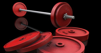 barbell and weights